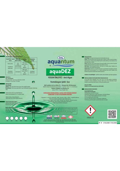 10 kg Yosun Önleyici - Giderici - Liquid Algaecide fiyatları