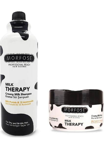 Morfose Milk Therapy Şampuan 1000 ml + Milk Therapy Maske 500 ml