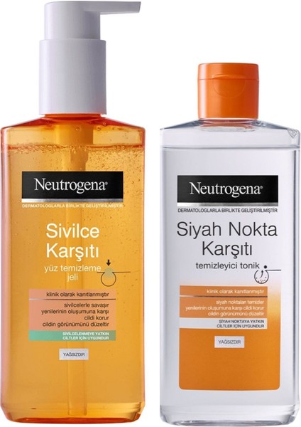 Yağsız Yüz Temizleme Jeli 200ML& Visibly Clear Siyah Nokta Tem.tonik 200