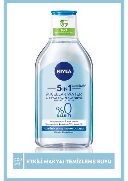 Micellar Canlandırıcı Makyaj Temizleme Suyu Normal Ciltler 400ML,YÜZ Temizleme