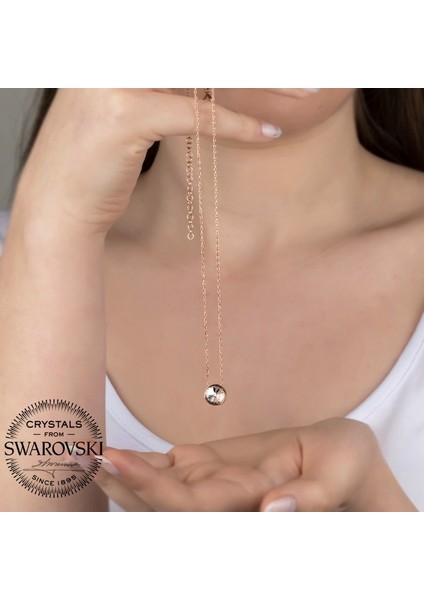 Swarovski Zirconia Pırlanta Montür Baget 925 Ayar Gümüş Kolye