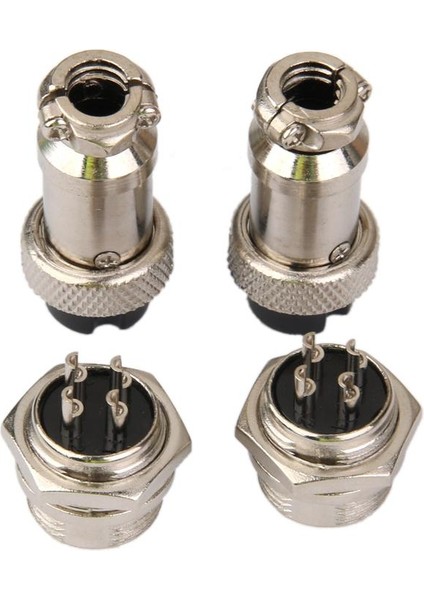 2 Set GX16-4 4pin Erkek ve Dişi Fiş Soketi Havacılık Konektörleri 16MM Dıy (Yurt Dışından)