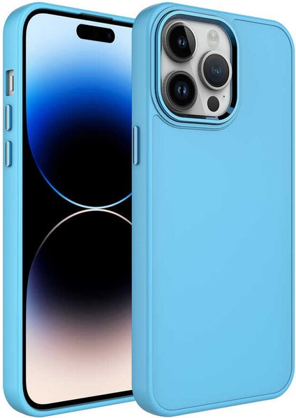 Apple iPhone 14 Pro Kılıf Luna Silikon Kılıf Sierra Mavi