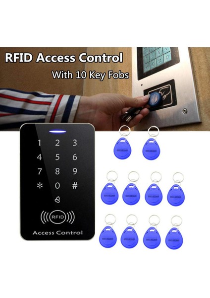 Rfıd Kapı Giriş Sistemleri Kullanıcılar Için 10X Id Keyfobs 1000 Ile Anti Sıkışmayı Kilitle (Yurt Dışından) modelleri