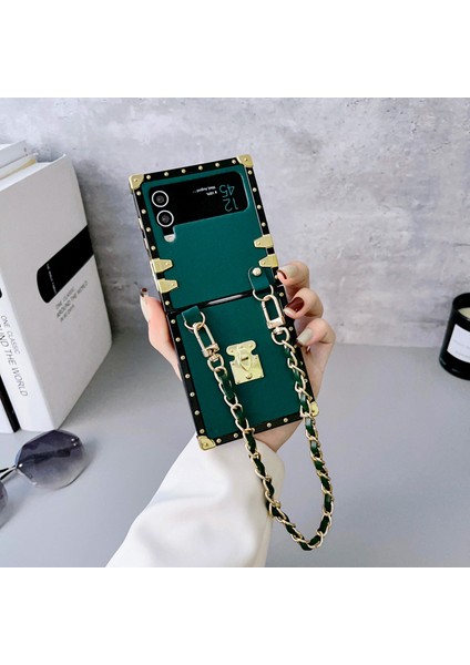For Samsung Galaxy Z Flip4 Şerit Geometri Cep Telefonu Kılıfları Kılıfı Z Flip 4 (Yurt Dışından)