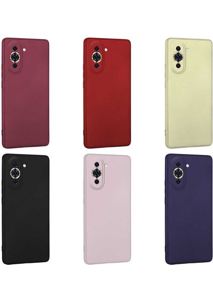 Case 4U Huawei Nova 10 Kılıf Klasik Mat Renkli Yumuşak Premier Silikon Rose Gold