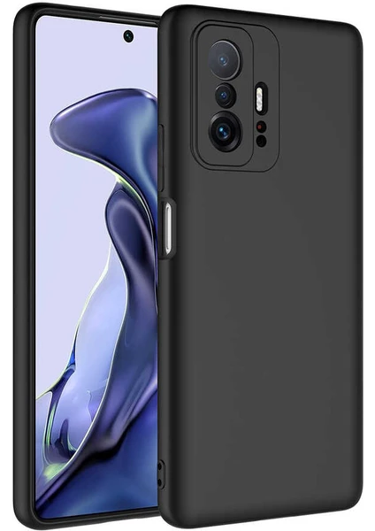 Case 4U Xiaomi Mi 11T 5G Kılıf Kamera Korumalı Içi Kadife Logosuz Mara Lansman Silinebilir Kılıf Siyah