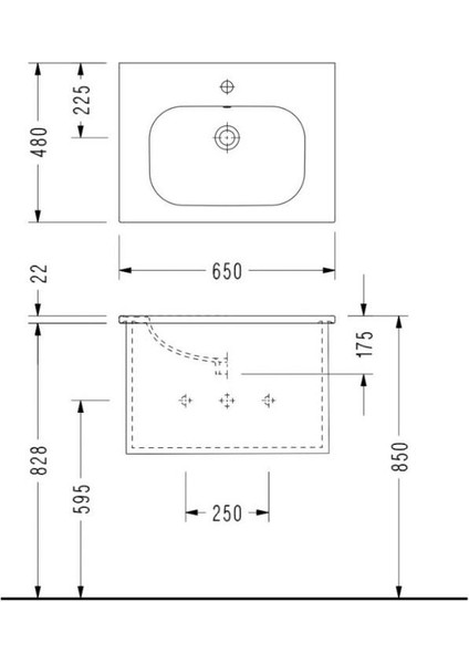 Nita Etajerli Mobilya Dolap Uyumlu Lavabo 48x65 cm