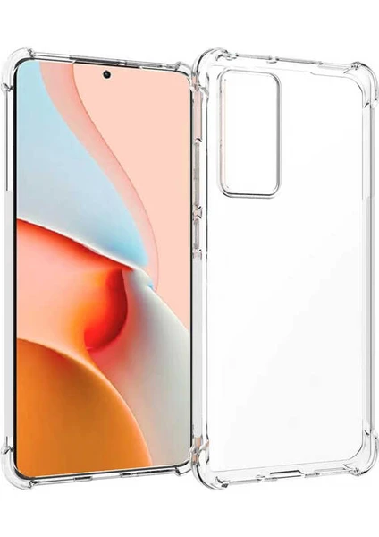 Case 4U Xiaomi Mi 12T Kılıf Darbe Emici Nitro Anti Shock Silikon Arka Kapak Şeffaf