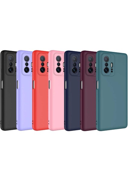 Xiaomi Mi 11T Pro 5G Kılıf Kamera Korumalı Içi Kadife Logosuz Mara Lansman Silinebilir Kılıf Siyah