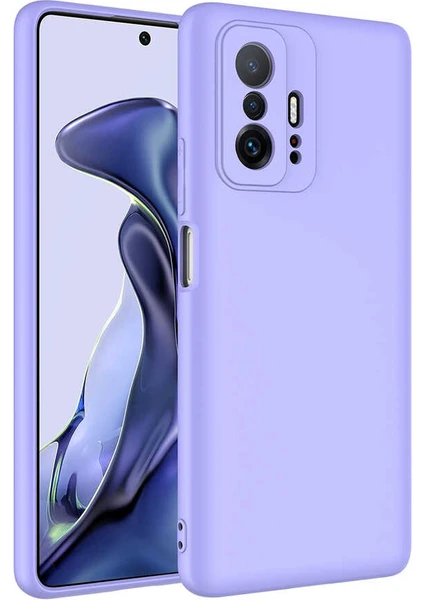 Case 4U Xiaomi Mi 11T 5G Kılıf Kamera Korumalı Içi Kadife Logosuz Mara Lansman Silinebilir Kılıf Lila