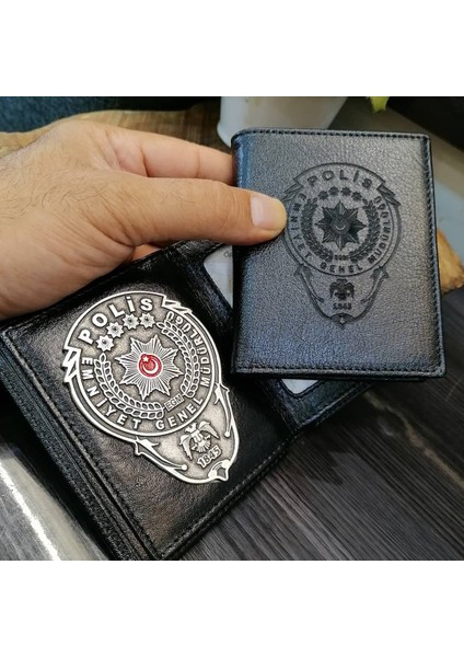 Polis Mat Rozetli Cüzdan