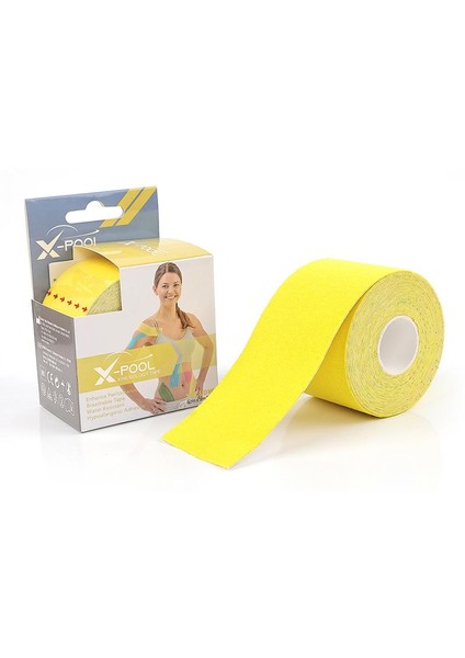 x Pool ,sarı Renk Kinezyo Tape Gold 5x5 cm Ağrı,sporcu Bandı