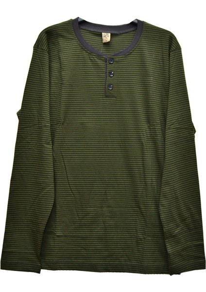 Erkek Çizgili Uzun Kol Pamuk Cepsiz Pijama Takımı 6156-6157 modelleri