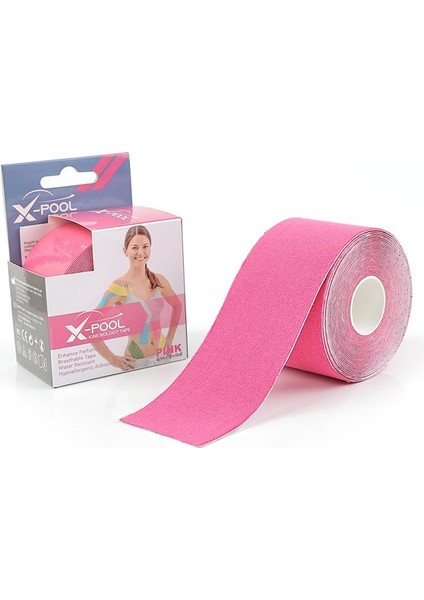 x Pool,pembe Renk Kinezyo Tape Gold 5x5 cm Ağrı,sporcu Bandı