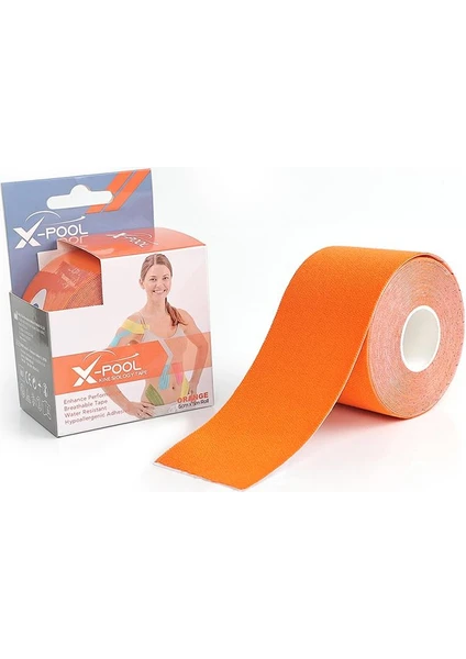 x Pool,turuncu Renk Kinezyo Tape Gold 5x5 cm Ağrı,sporcu Bandı