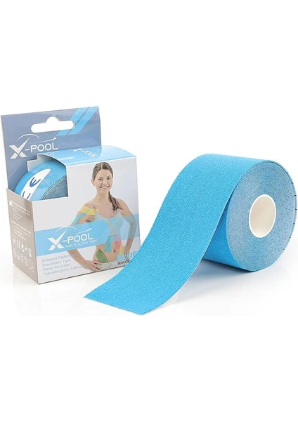 x Pool,mavi Renk Kinezyo Tape Gold 5x5 cm Ağrı,sporcu Bandı