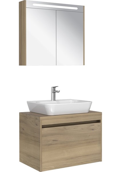 Idea 2.0 80 cm Pasifik A Tek Çekmeceli Banyo Dolabı Takımı 610100200594