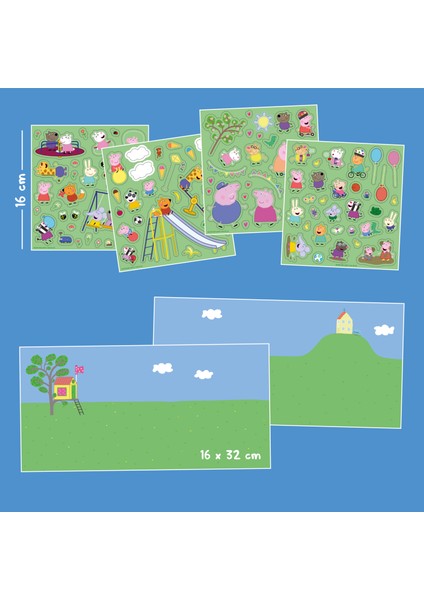 Peppa Pig - Reusable Sticker: Outdoor Fun - Tak Çıkar Çıkarma Oyunu