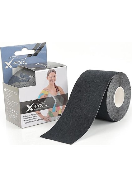 x Pool,siyah Renk Kinezyo Tape Gold 5x5 cm Ağrı,sporcu Bandı