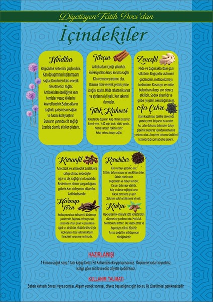 Detoxfit Türk Diyet Kahvesi 100 Gram fiyatları