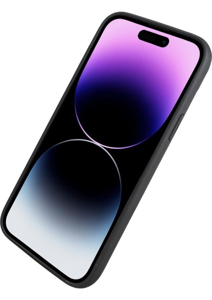 Apple iPhone 14 Pro Max Uyumlu Deri Standlı Arka Kapak Rst1 Siyah