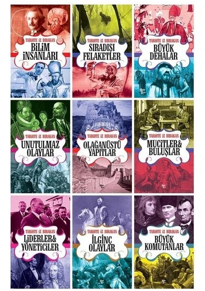 Tarihte Iz Bırakanlar Seti - 9 Kitap Takım