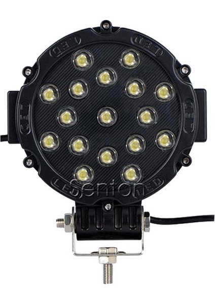 Off Road Sis Lambası Ledli 51WATT 17 Ledli Siyah 4x4