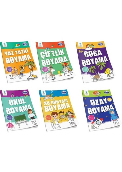 Çocuk Gelişimi Türkçe Ingilizce Boyama Seti - 6 Kitap Takım