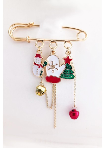 Yılbaşı Charm Figürlü Iskoç Iğne Yaka Iğnesi fiyatları