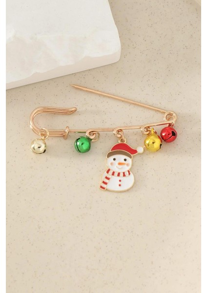 Yılbaşı Charm Figürlü Iskoç Iğne Yaka Iğnesi