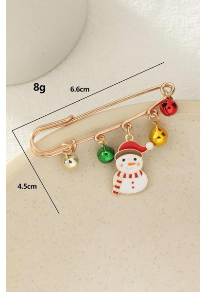 Yılbaşı Charm Figürlü Iskoç Iğne Yaka Iğnesi modelleri