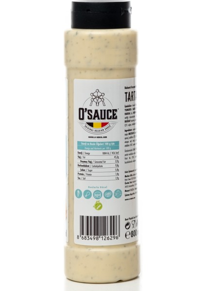 O Sauce Tartare Sos 800 ml