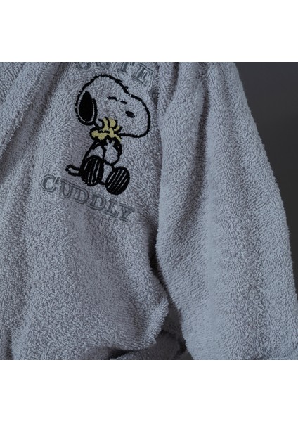 By Karaca Home Cute&cuddly Gri Nakışlı Çocuk Bornoz 6-8 Yaş fiyatları