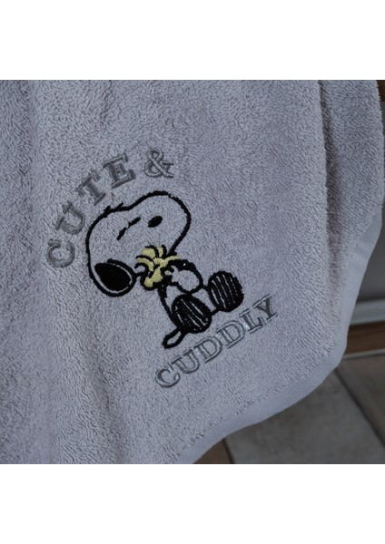 By Karaca Home Cute&cuddly Gri Nakışlı Çocuk Bornoz 6-8 Yaş modelleri
