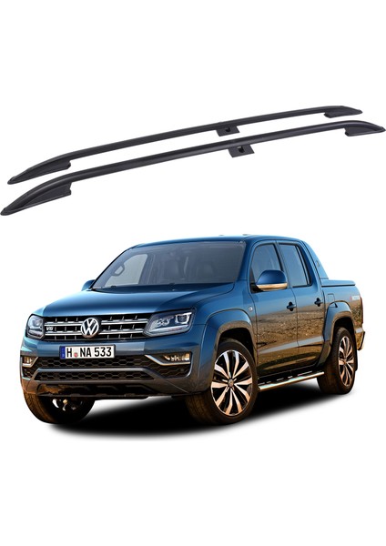Volkswagen Amarok Crown Portbagaj Tavan Çıta Seti Siyah ve Gri, Vw Amarok Montaj Kitli fiyatları