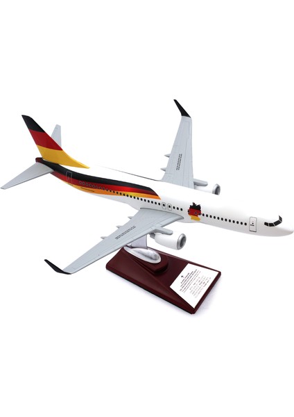 1:100 Boeing 737-800 Almanya Tasarımlı Uçak Maketi, 1/100 Ölçek Model Uçak, Havacılık Meraklıları Için Hediye, Koleksiyoner Hediyesi