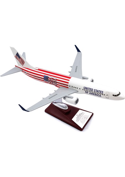 1:100 Boeing 737-800 Abd Tasarımlı Uçak Maketi, 1/100 Ölçek Model Uçak, Havacılık Meraklıları Için Hediye, Koleksiyoner Hediyesi