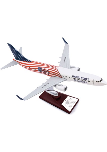 1:100 Boeing 737-800 Abd Tasarımlı Uçak Maketi, 1/100 Ölçek Model Uçak, Havacılık Meraklıları Için Hediye, Koleksiyoner Hediyesi