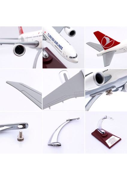 1:200 Boeing 777-300 Thy Lisanslı Model Uçak, Thy Uçak Maketi, Uçmayı Sevenler Için Dekoratif Kaideli Ürün, Koleksiyonerler Için Uçak