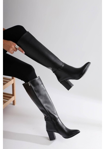 Millennium Kadın Siyah Cilt Klasik Çizme
