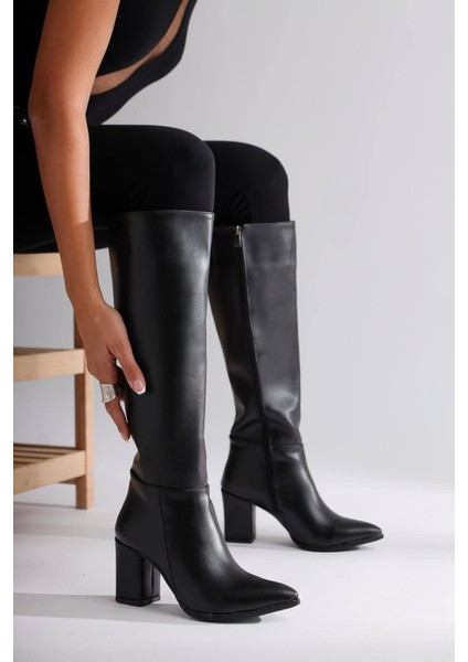 Millennium Kadın Siyah Cilt Klasik Çizme modelleri