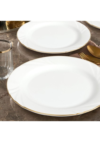 Güral Porselen Soprano 6 Adet 21 Cm Pasta Tabağı - Gold