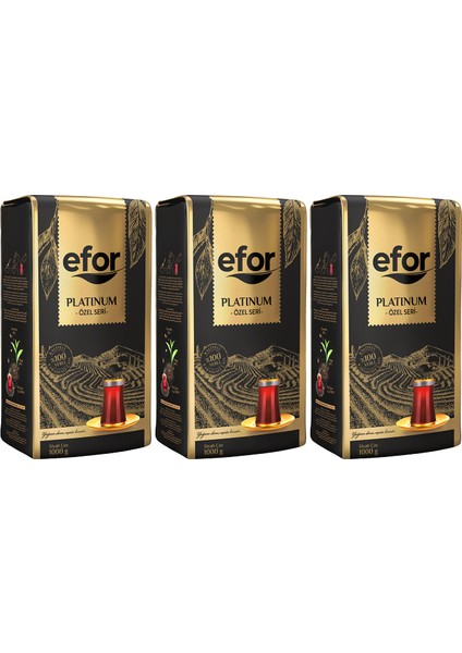 Efor Çay Platinum Özel Seri Dökme Çay 3 x 1 kg