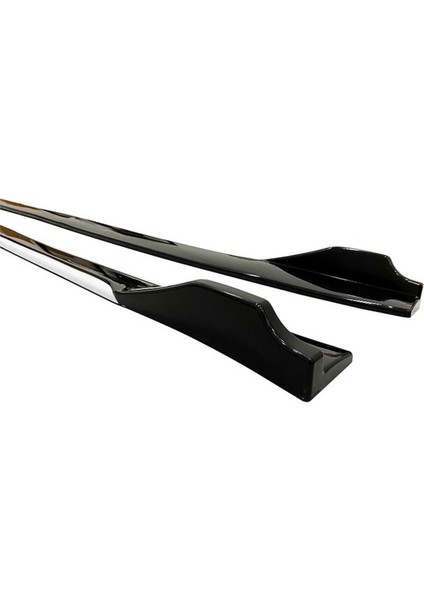 Vw Passat B6 2005-2010 Beyaz Şeritli Ön Lip ve Yan Marşpiyel Seti Piona Black