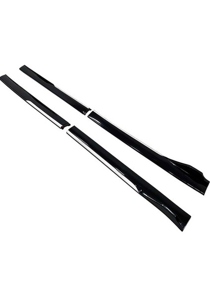 Renault Laguna 2008-2015 Beyaz Şeritli Ön Lip ve Yan Marşpiyel Seti Piona Black