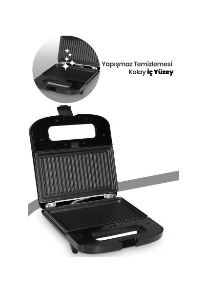 Fast 750 Watt Isınmaya Dayanıklı Mini Tost ve Izgara Makinesi fiyatları