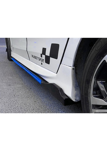 Ford Fiesta 2017+ Mavi Şeritli Ön Lip ve Yan Marşpiyel Seti Mavi
