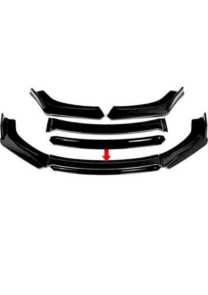 Mazda 2 2012-2019 Piona Black Şeritli Ön Lip ve Yan Marşpiyel Seti Piona Black