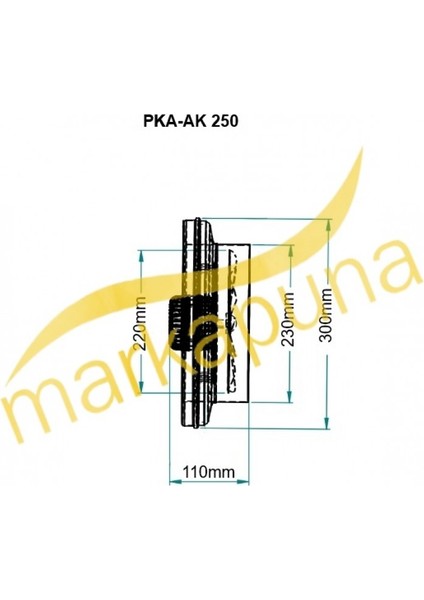 Fanex Fan Fanex Pka 250 Ak 25 cm Kapaksız 800 M³/h Flanşlı Aksiyel Aspiratör